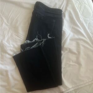 Liverpool Crop Flare Eco-logical Women's Dark Denim Jeans 12/31